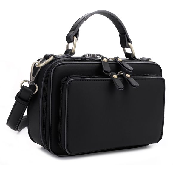 Pandora Compact Concealed Carry Crossbody Satchel Purse Black :O - Picture 1 of 7